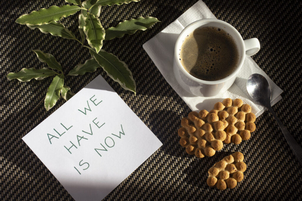 inspirational quote with delicious beverage
