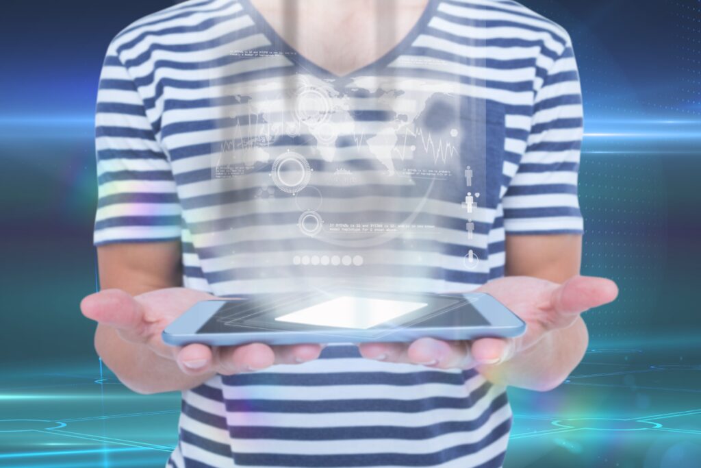 person holds latest technology